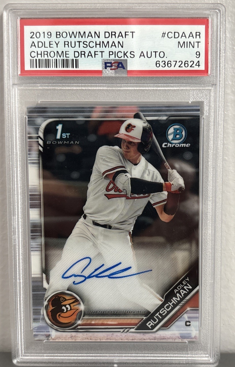 2019 Bowman Draft - Chrome Draft Pick Autographs Adley Rutschman #CDA-AR (AU,...