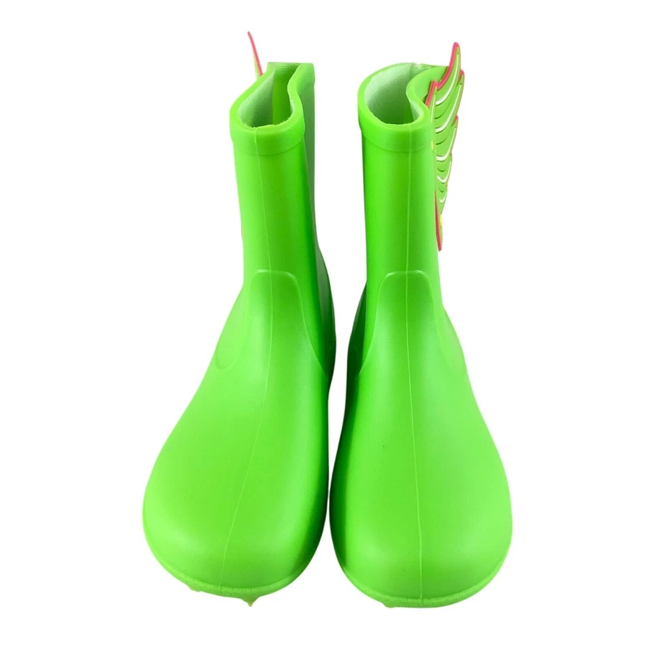 Botas de lluvia impermeables sin cordones para niños pequeños niños niñas verde lima talla 12 EE. UU. Foto 2 de 4