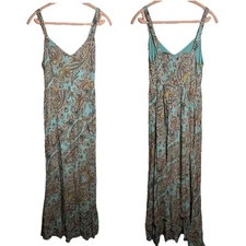 Cynthia Rowley sz 6 Maxi Dress paisley spring sleeveless tank multi color NWT