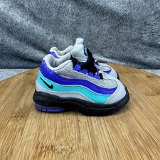 Nike Air Max 95 Shoes Youth 3C Grey Blue Teal Black Mesh Sneakers 905462-023 OG