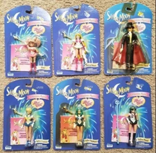 1997 Irwin Sailor Moon Articulated Adventure Figures Complete Set of 6 - Vintage