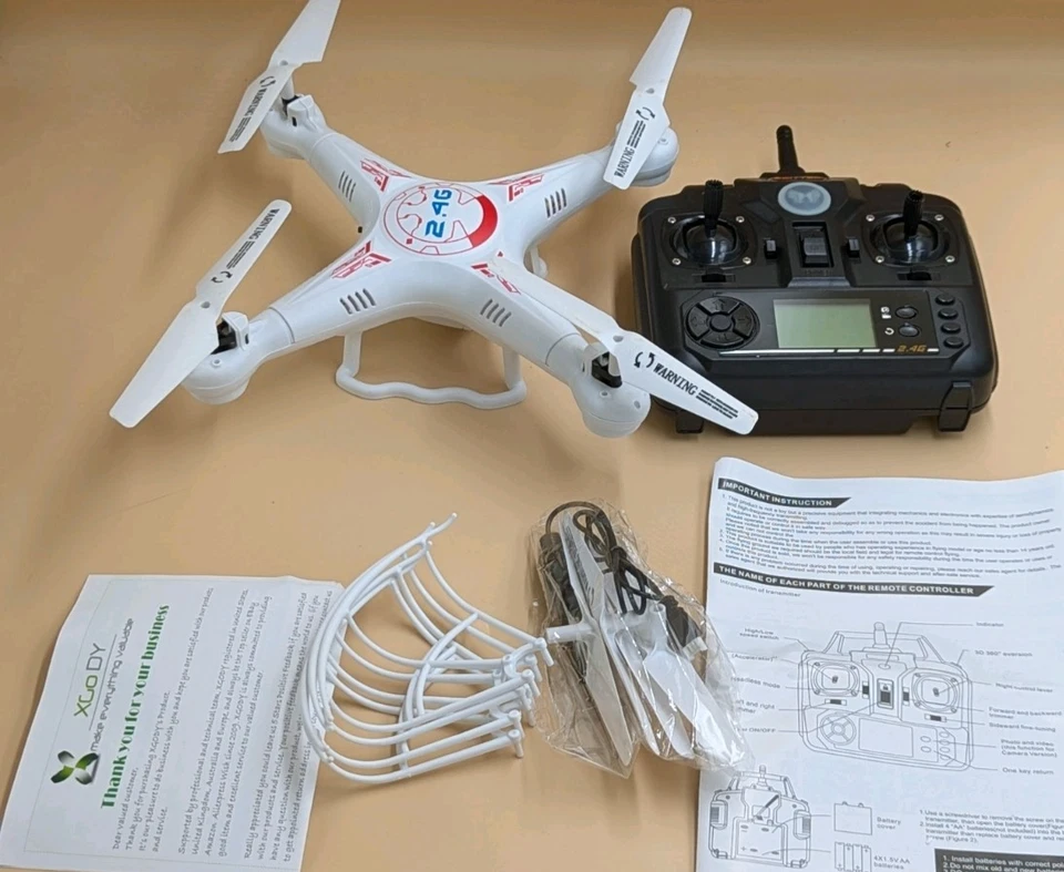 2.4Ghz Drone 4 Channel Remote Control Quadcopter Needs Battery Fixed - Image 3 of 4