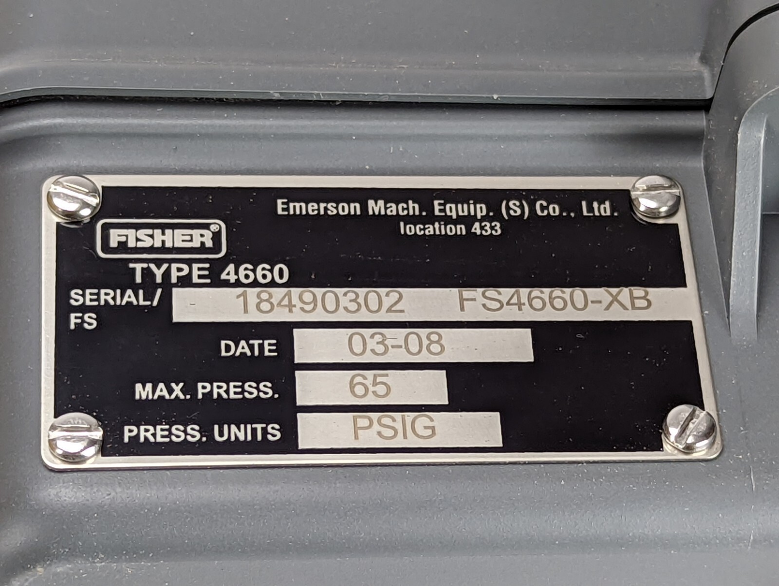 Emerson Fisher Type FS4660XB HighLow Pressure Pilot *NEW* PSIG eBay