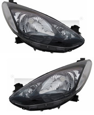 HEADLIGHT MAZDA 2 DE 2007-2015 HALOGEN BLACK INNER HEADLAMP PAIR RIGHT LEFT