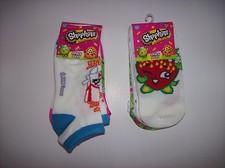 Shopkins Socks Girls 5 Pack Select Low Cut or No Show Sock 6-8.5 Shoe 7-3 NIP