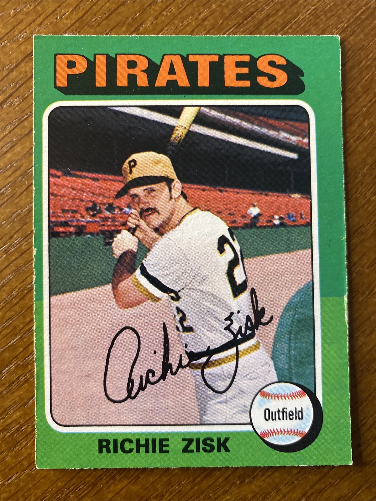 1975 75 OPC O-Pee-Chee Baseball #77 Richie Zisk, Pittsburgh Pirates NM SHARP B