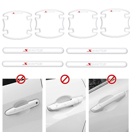 8PCS Clear Car Door Handle Bowl Sticker Anti-scratch Protector Film Decal Trims - Picture 18 of 19