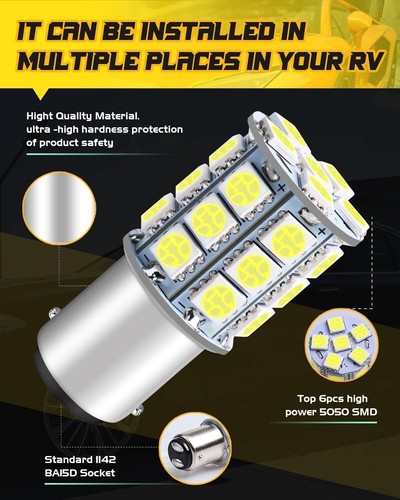 LED Headlight Bulb for Riding Lawn Tractor Riding Lawn Mower Snow 1156 Deere Cub - Picture 7 of 13