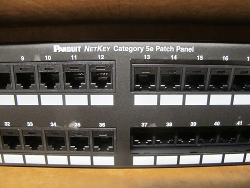 New Panduit NK5EPPG48Y NetKey Category 5e Punchdown Patch Panel 48 Port 2RU Net - Picture 6 of 17