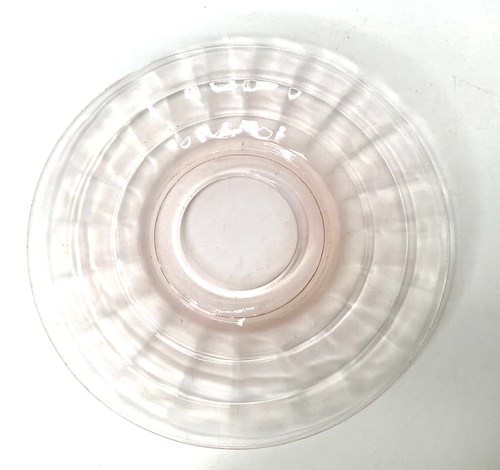 2 Pink Plates Block Optic Depression Glass 6" Anchor Hocking Vintage - Picture 3 of 7