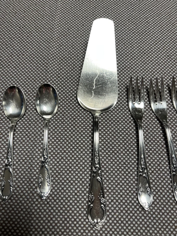 Cubiertos vintage de plata 12 piezas - 100 de plata - 12,7 OZ - 360 gramos Foto 2 de 4