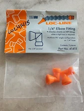 LOC-LINE #41415, 1/4" Elbow Fitting for Coolant Hose, 2/PK, NEW
