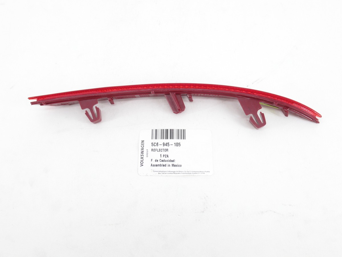 Reflector Trasero Izquierdo Original Volkswagen Para Jetta 2015-2018 | Nº 5C6-945-105-B, Plástico OEM
