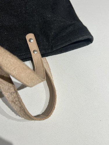 PANDORA BLACK, & WHITE  TOTE BAG PURSE - - Leather Handles - Picture 11 of 11