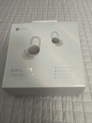 Amazfit Zenbuds A1943 Bluetooth USB-C Smart Sleep Earbuds Noise Blocking White