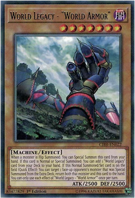 Yu-Gi-Oh! World Legacy World Armor - CIBR-EN022 - Rare - 1st Ed - NM/M - NEW