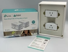 Kasa Smart Wi-Fi Plug Mini 2-Pack/TP-Link HS105 White Open Never Used