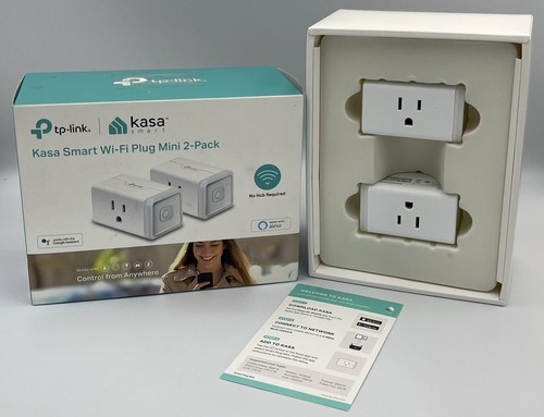 Kasa Smart Wi-Fi Plug Mini 2-Pack/TP-Link HS105 White Open Never Used