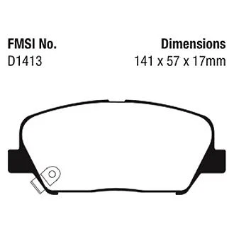 Pastillas de freno delanteras EBC DP41856R Yellowstuff para Kia Optima 2011-2015 Foto 4 de 4