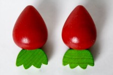 Erdbeere 2 Stk., von Haba, Zubehör für Kaufmannsladen, Lebensmittel aus Holz