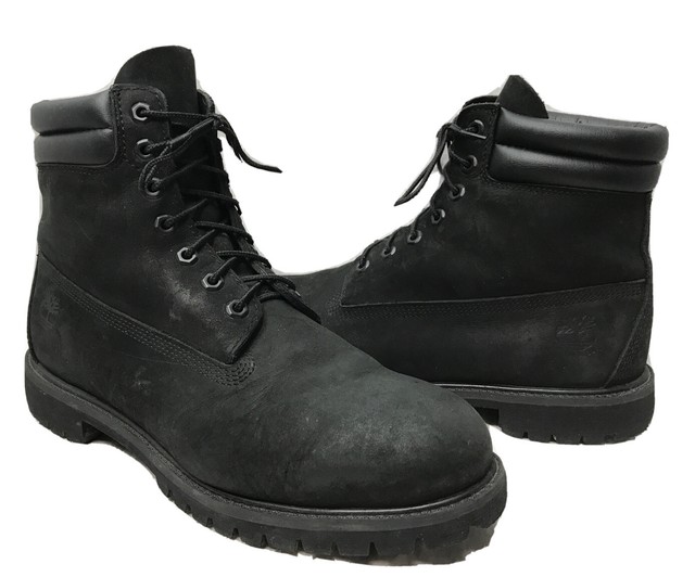 leather black timberlands