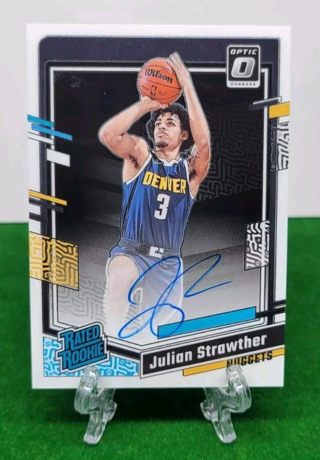Julian Strawther 2023-24 Optic Rated Rookie On Card Autograph