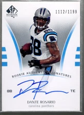 B0364- 2007 SP Authentic #201 Dante Rosario RC Auto /1199 - NM-MT