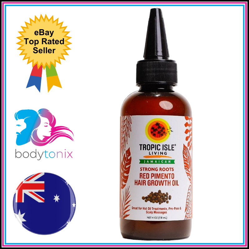 TROPIC ISLE LIVING RED PIMENTO HAIR GROWTH OIL Jamaican Black Castor Oil 118ml