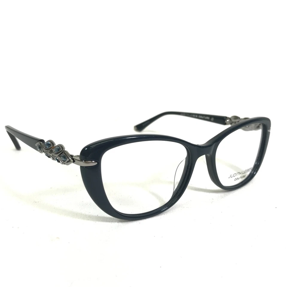 Monturas de gafas Judith Leiber Passion Zafiro azul cristales ojo de gato 53-17-140 Foto 3 de 4