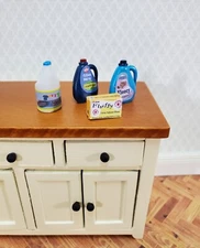 Dollhouse Laundry Detergent Bleach Fabric Softener 1:12 Scale Miniature Decor