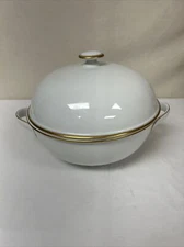 Dansk Monogram Gold Round Covered Vegetable Casserole Dish