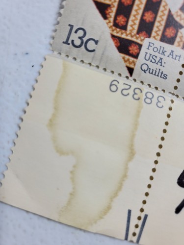 1978 13 Cent Quilt 36 Briefmarken Bogen - Bild 2 von 9
