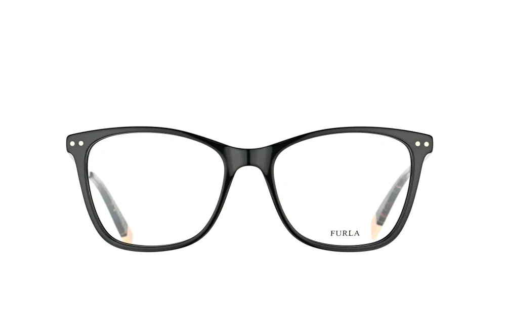 Furla VFU084 700Y Black Square Plastic Optical Eyeglasses Frame 52-17-140 26290₽