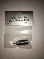 Mini Jack to RCA Phono Plug Brand New Sealed Rare / Hard To Find