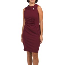 NWT TAHARI ASL Women's Envelope Button Collar Pleated Mini Dress Size: 12, 14
