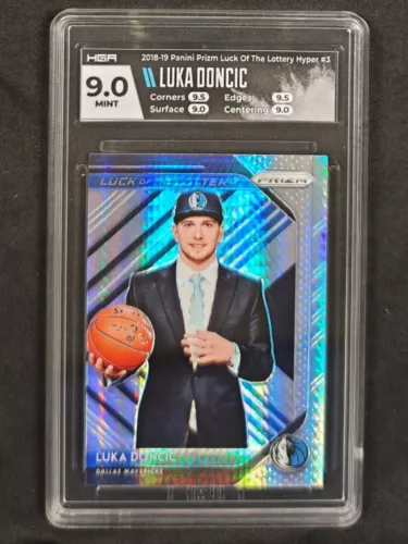 2018 Prizm Luck of the Lottery HYPER Luka Doncic Rookie RC #3 HGA 9 LA Lakers!!