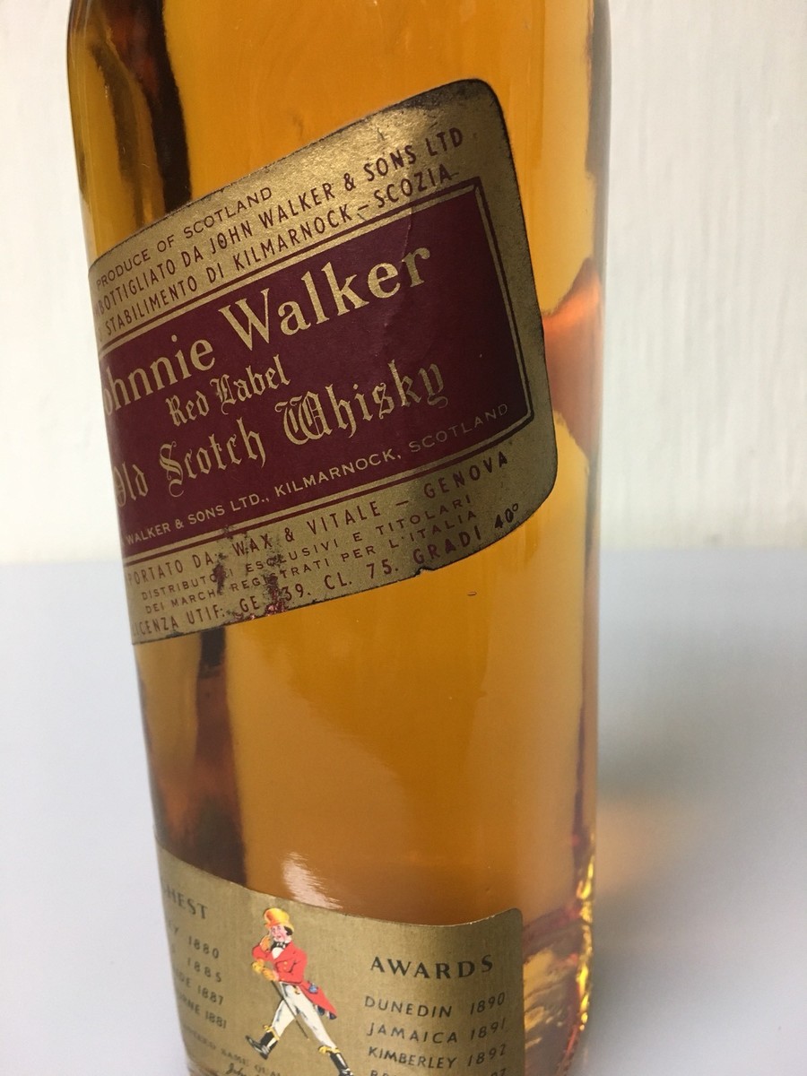 Johnnie Walker Red Label Old Scotch Whisky 75cl 40% Vol Vintage