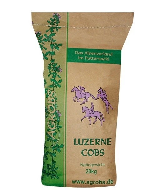 Agrobs PRE ALPIN Luzernecobs 20 kg Pferdefutter Alfalfa Kraftfutter Energie - Bild 3 von 3