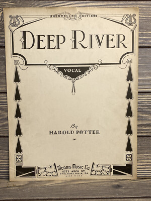 Vintage Sheet Music Deep River 1932 Harold Potter￼