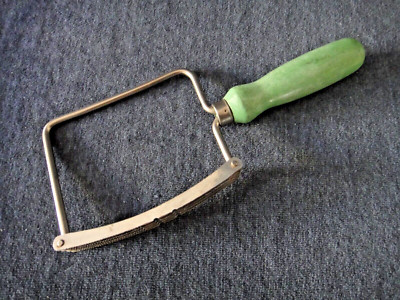 Vintage Tomato / Egg / Cheese Slicer with Green Wood Handle