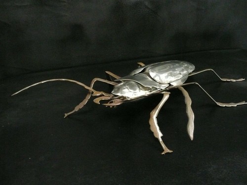 Handmade Welded Steel Beetle (Titanus Gigantius) Sculpture - Picture 3 of 12