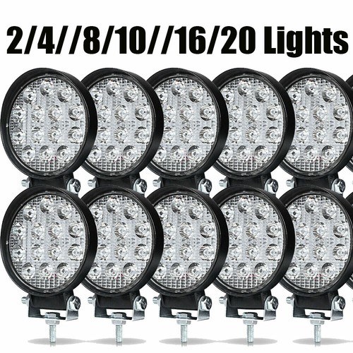 2~20PCS LED Work SPOT Lights For Truck Off Road Tractor ATV Round 84W 4inch NEW - Bild 1 von 16