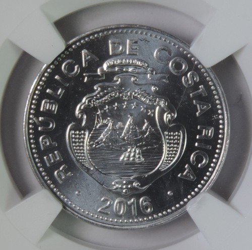 2016 BCCR Costa Rica 5 Five Colones Coin NGC Graded Brilliant Uncirculated - Picture 3 of 4