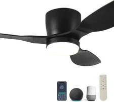 40" Smart Ceiling Fan with Lights App& Remote Control Timer 6 Speed Dimmable