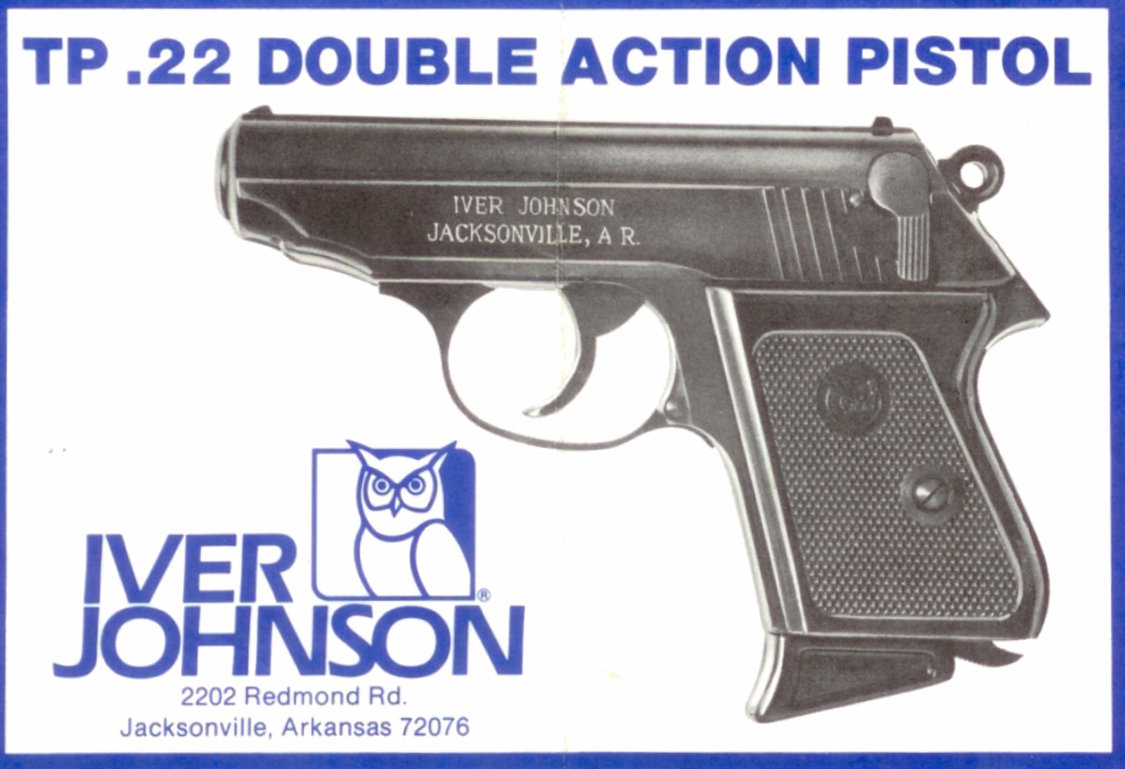 Iver Johnson TP .22 Double Action Pistol Instruction and Maintenance Manual | eBay