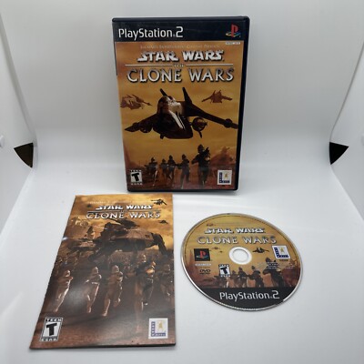 Star Wars: The Clone Wars for Sony PlayStation 2 (2002) PS2 Complete w/ Manual