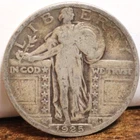 1925 25C Standing 90% Silver Quarter #743