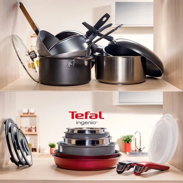 TEFAL INGENIO COOK EAT POT SET 6 PIECE, REMOVABLE HANDLE, PANS, POTS, ORIGINAL PACKAGING - Picture 9 of 11