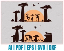 Africa DESIGNS, SVG, EPS, PNG, JPEG, AFRICA CUT FILES