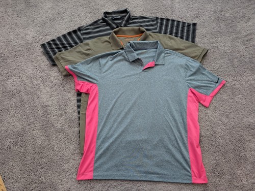 Lot of 3 Nike Beretta Cutter & Buck Polo Shirt Mens XL Short Sleeve Casual